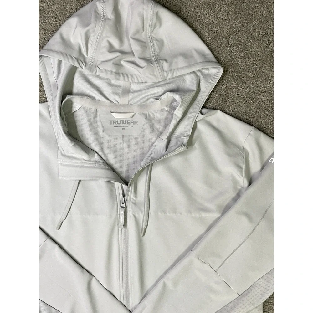 Truwear Expedition Performance Fabric Jacket Light Grey Size 3XL Static Branding